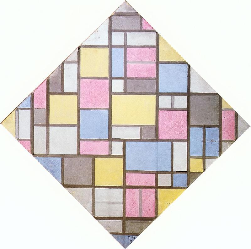 Piet Mondrian Composition with Grid VII